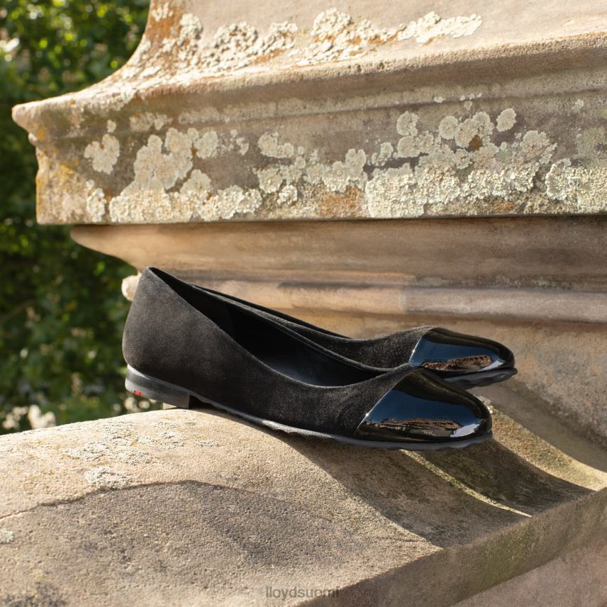 kenkiä LLOYD kiiltonahkainen ballerina musta naiset 2N8DX1171
