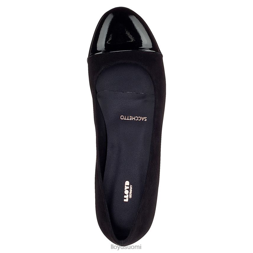 kenkiä LLOYD kiiltonahkainen ballerina musta naiset 2N8DX1171