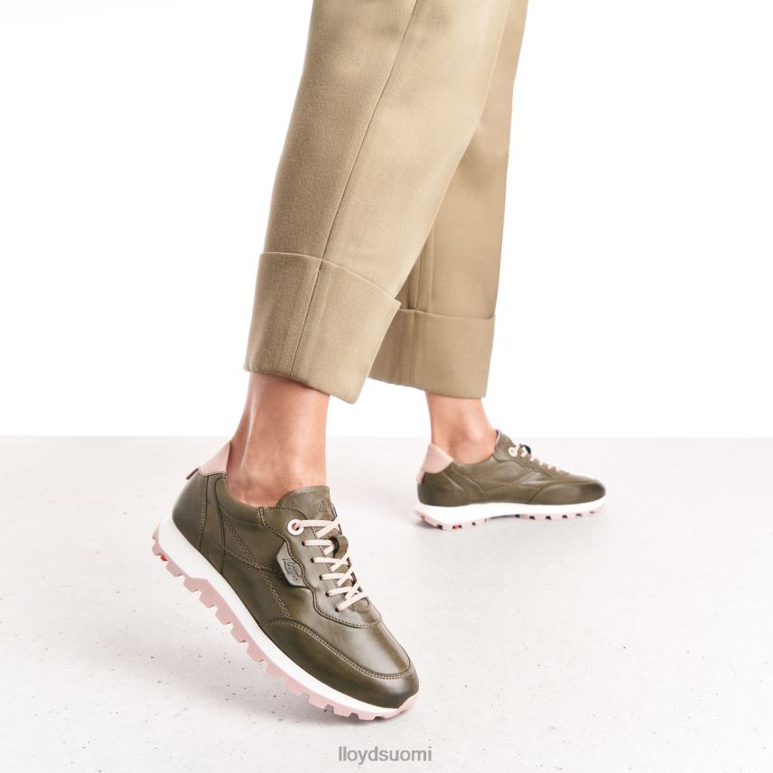 kenkiä LLOYD matalat nahkaiset lenkkarit vihreä naiset 2N8DX801