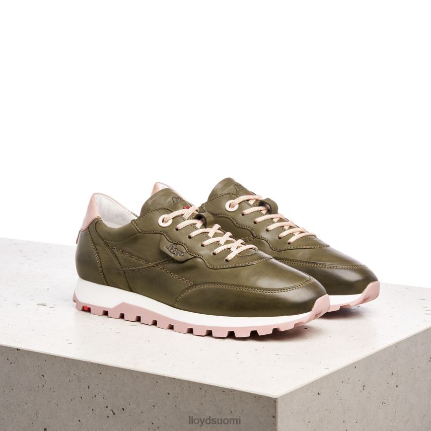 kenkiä LLOYD matalat nahkaiset lenkkarit vihreä naiset 2N8DX801