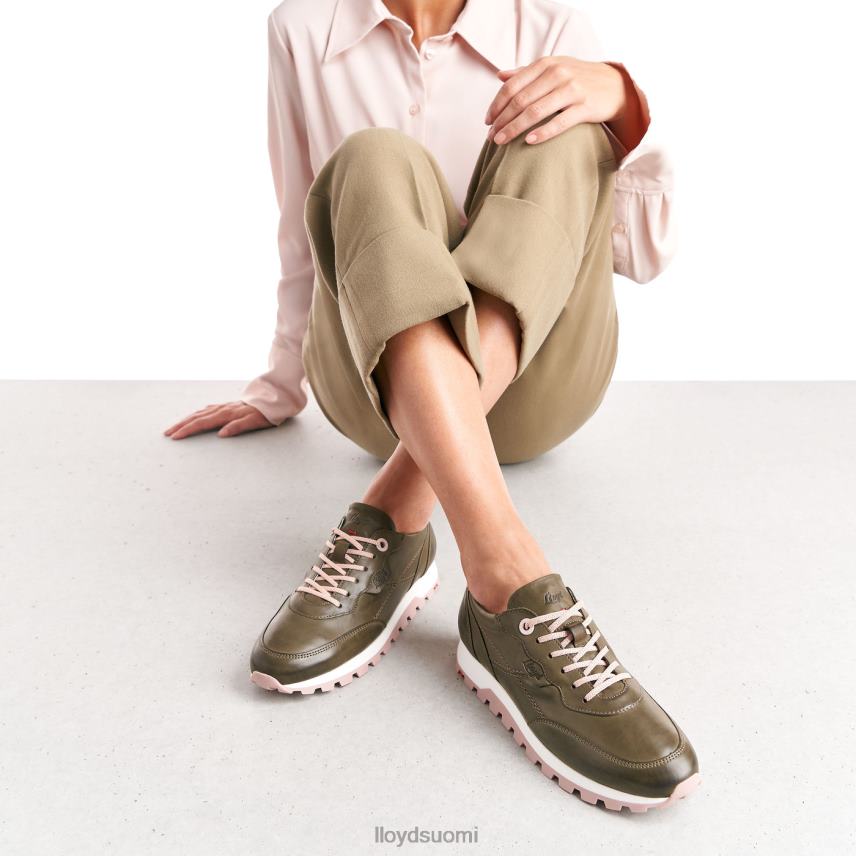 kenkiä LLOYD matalat nahkaiset lenkkarit vihreä naiset 2N8DX801