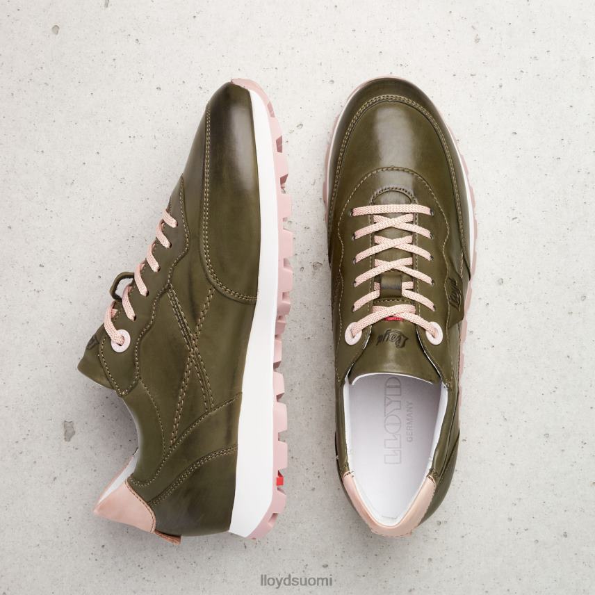 kenkiä LLOYD matalat nahkaiset lenkkarit vihreä naiset 2N8DX801