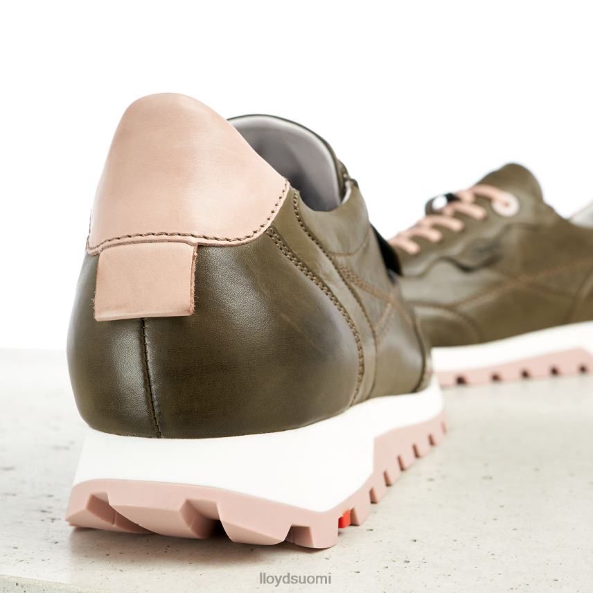 kenkiä LLOYD matalat nahkaiset lenkkarit vihreä naiset 2N8DX801