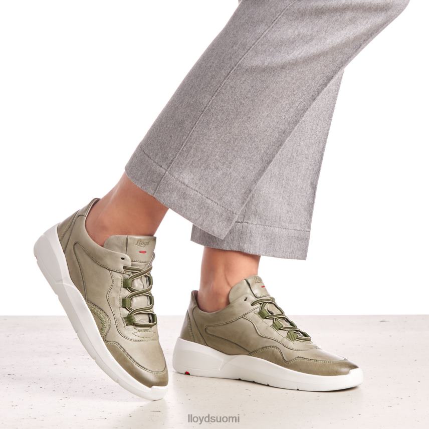 kenkiä LLOYD matalat nahkaiset lenkkarit vihreä naiset 2N8DX830