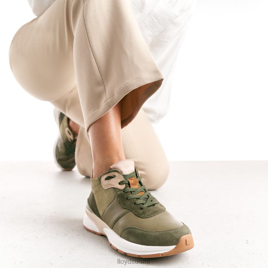 kenkiä LLOYD nahkaiset matalat lenkkarit vihreä naiset 2N8DX767