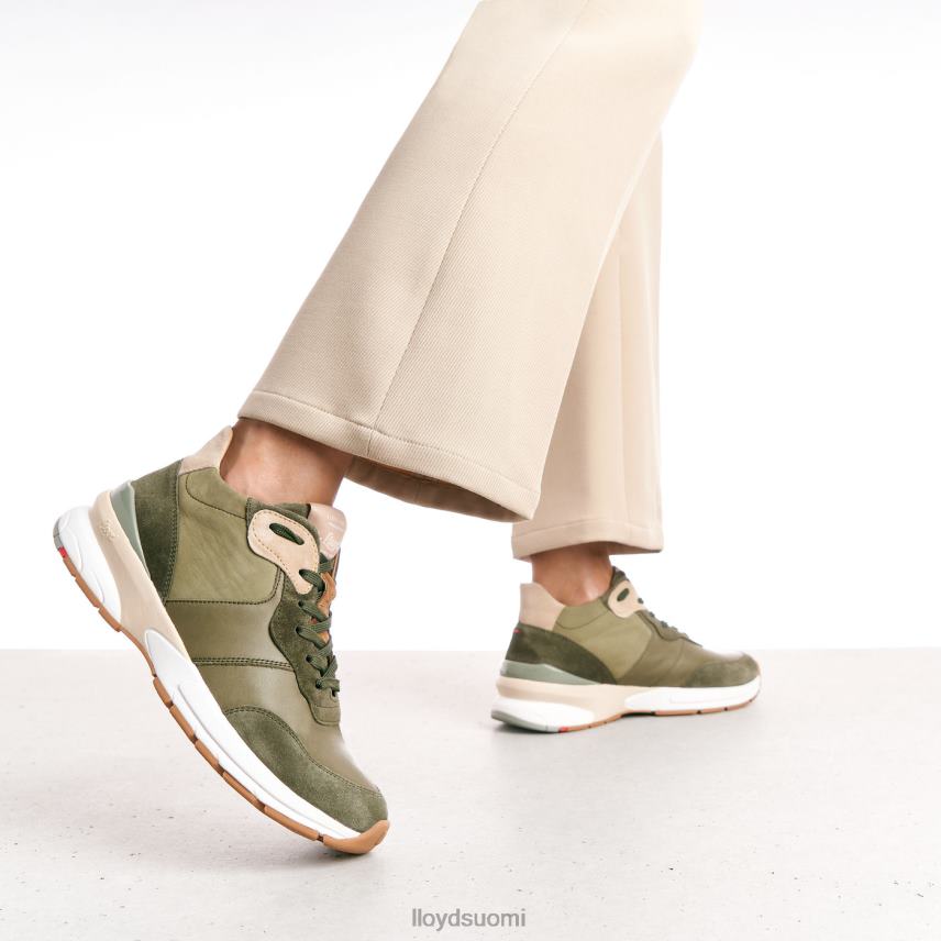 kenkiä LLOYD nahkaiset matalat lenkkarit vihreä naiset 2N8DX767