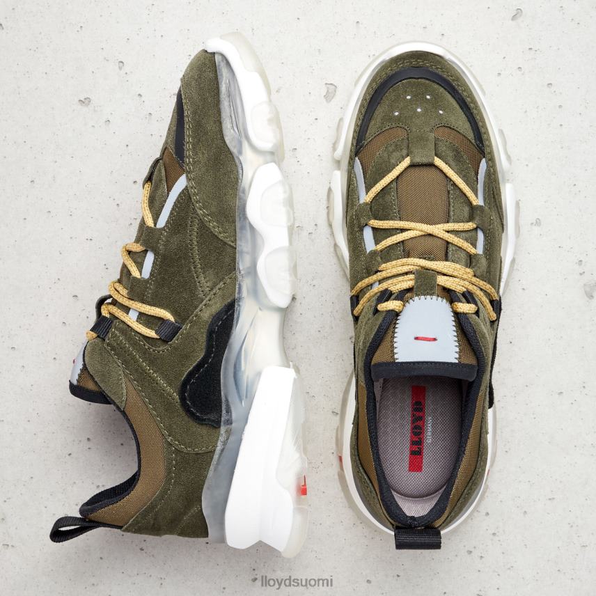 kenkiä LLOYD nahkaiset matalat lenkkarit vihreä naiset 2N8DX780