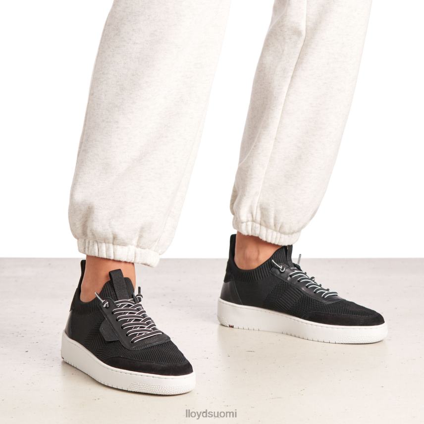 kenkiä LLOYD sileät nahkaiset lenkkarit musta naiset 2N8DX822
