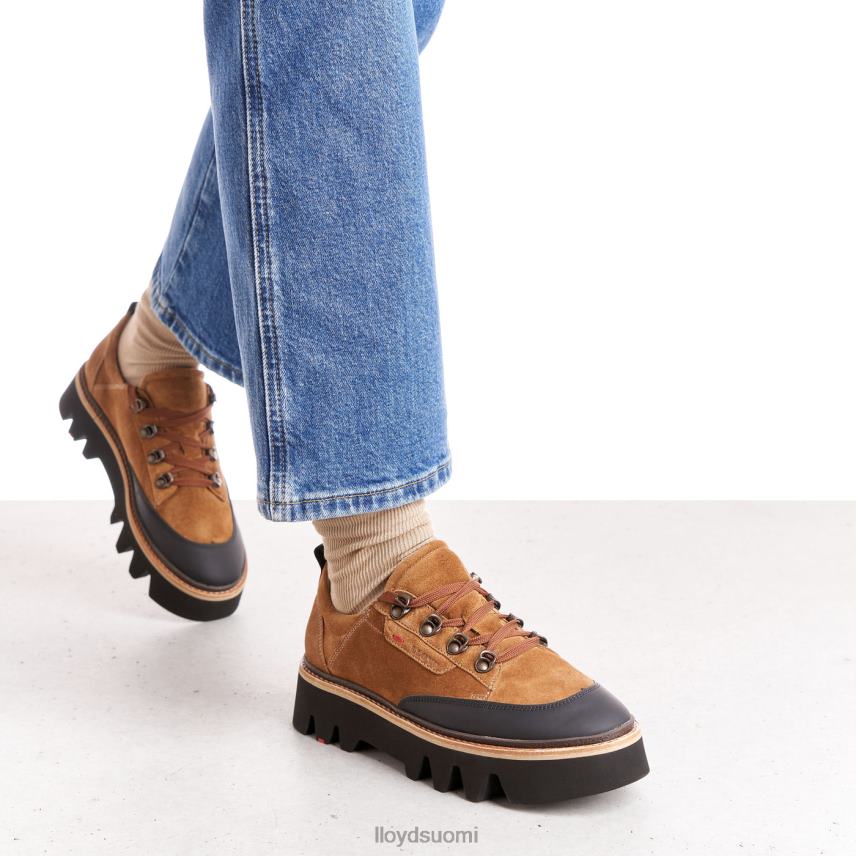 kenkiä LLOYD sileät nahkaiset lenkkarit ruskea naiset 2N8DX1176