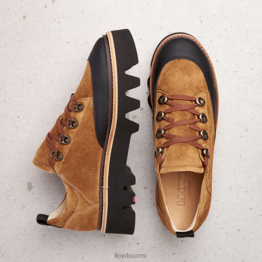 kenkiä LLOYD sileät nahkaiset lenkkarit ruskea naiset 2N8DX1176