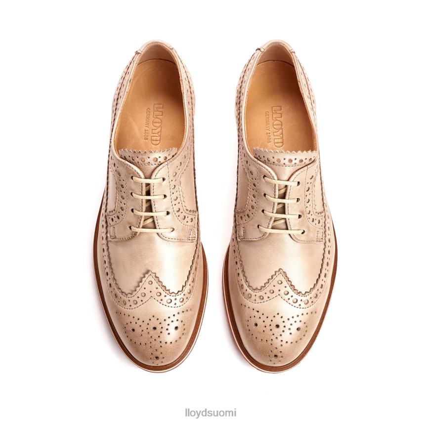 kenkiä LLOYD nahkainen pitsipuolikengät beige naiset 2N8DX1008