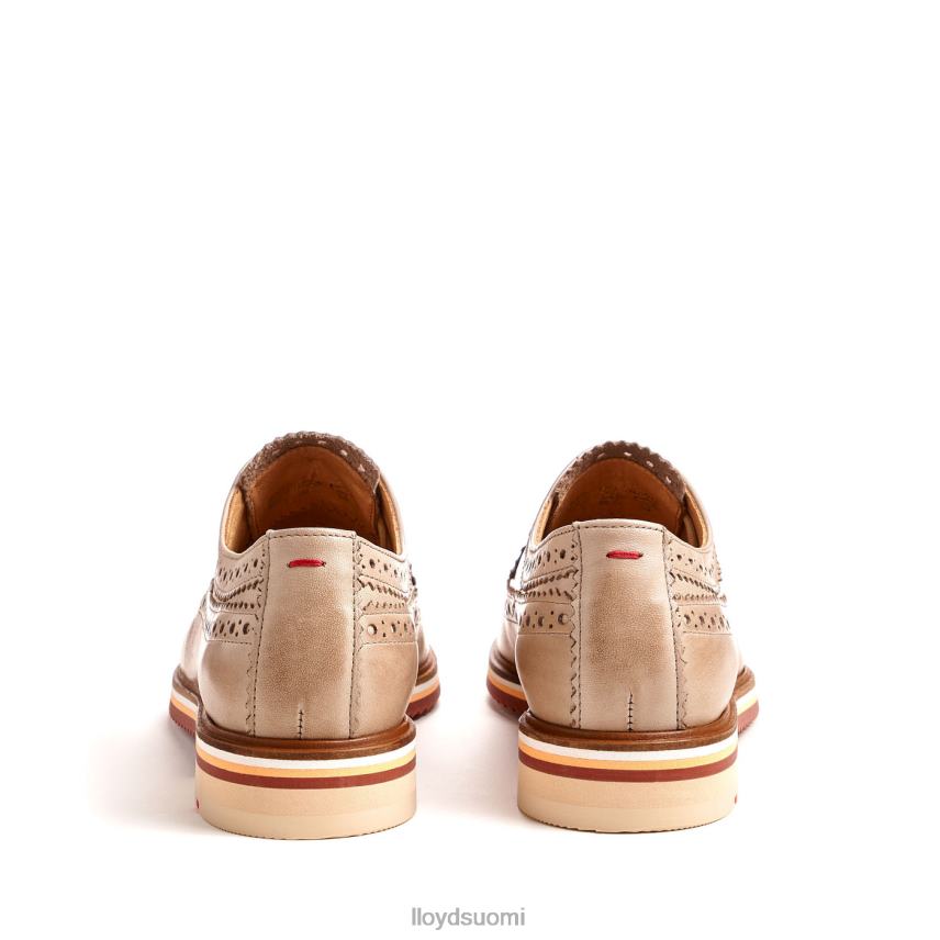 kenkiä LLOYD nahkainen pitsipuolikengät beige naiset 2N8DX1008