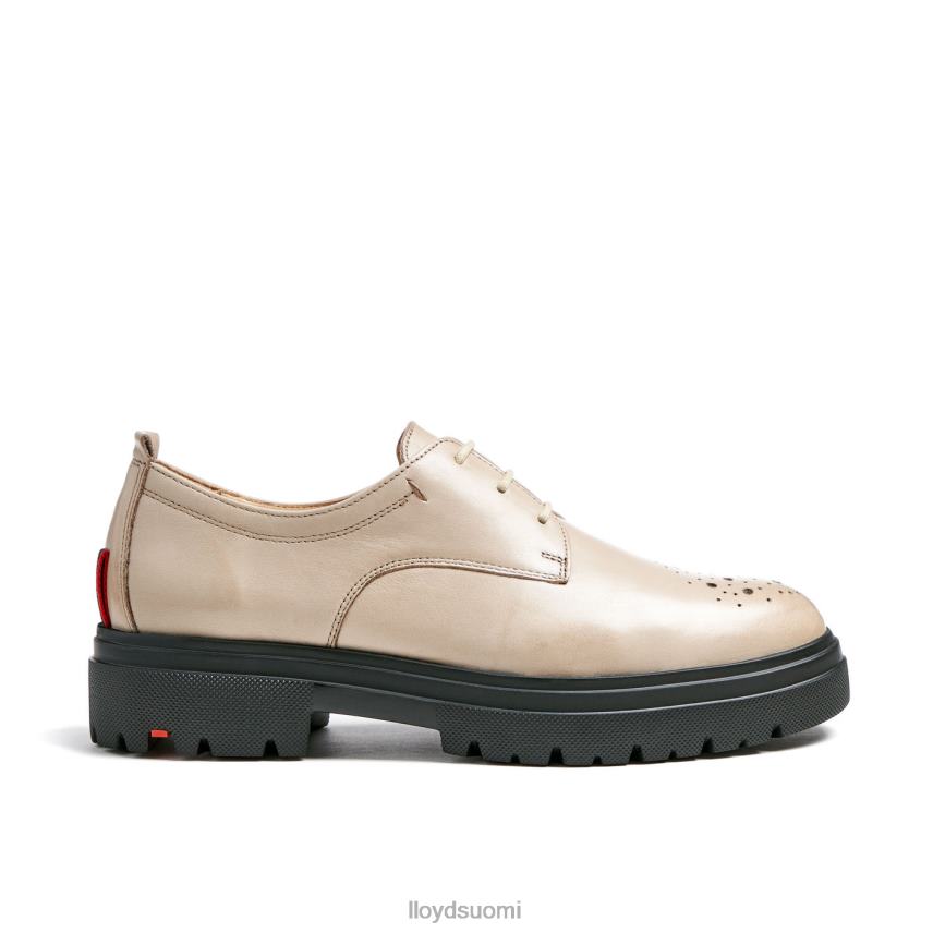 kenkiä LLOYD nahkainen pitsipuolikengät beige naiset 2N8DX1029