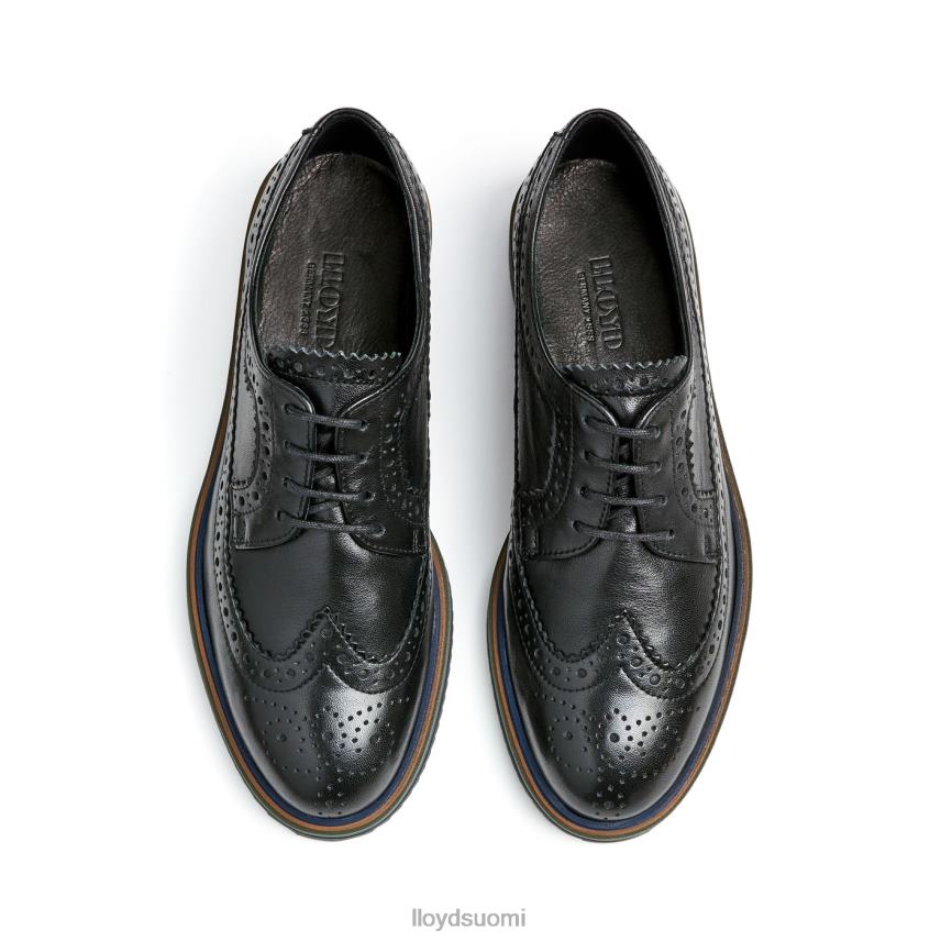 kenkiä LLOYD pitsiä nahkaisia ​​puolikengät musta naiset 2N8DX1031