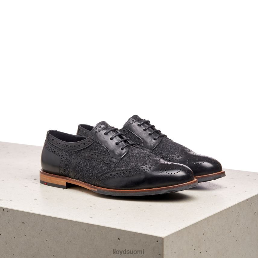 kenkiä LLOYD pitsit sileä nahka puolikengät musta naiset 2N8DX1076