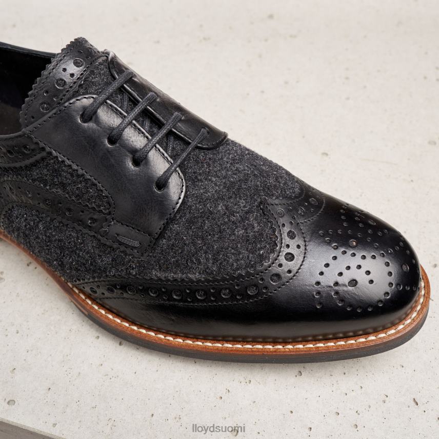 kenkiä LLOYD pitsit sileä nahka puolikengät musta naiset 2N8DX1076