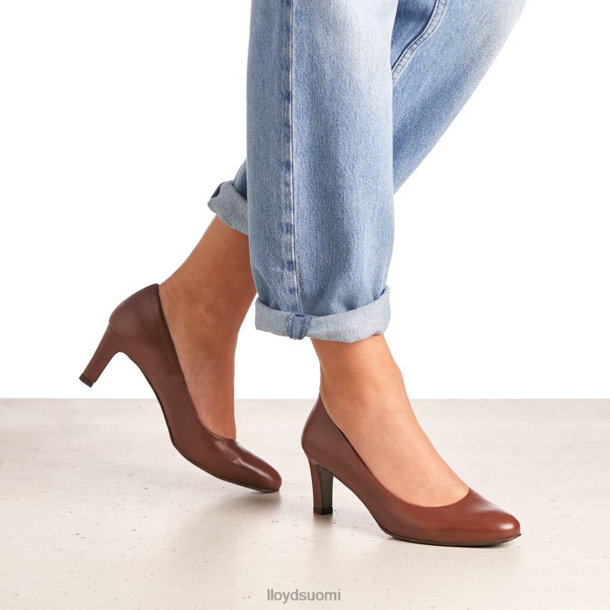 kenkiä LLOYD sileät nahkaiset pumput ruskea naiset 2N8DX1050