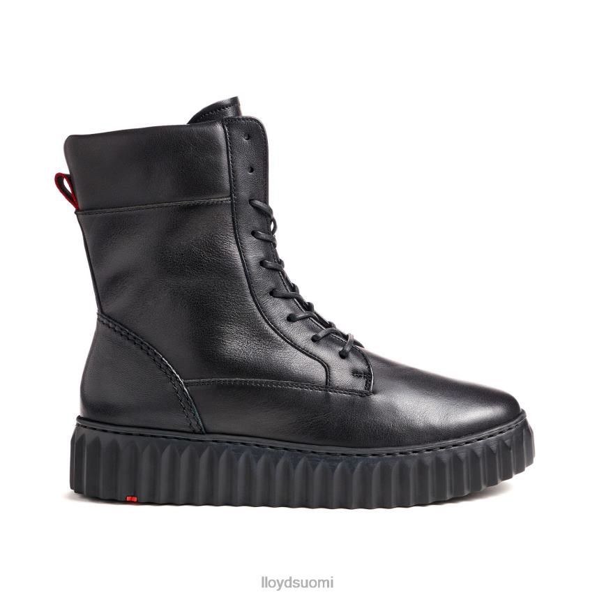 kenkiä LLOYD Kevyt pohjallinen sileä nahkanilkkurit musta naiset 2N8DX887