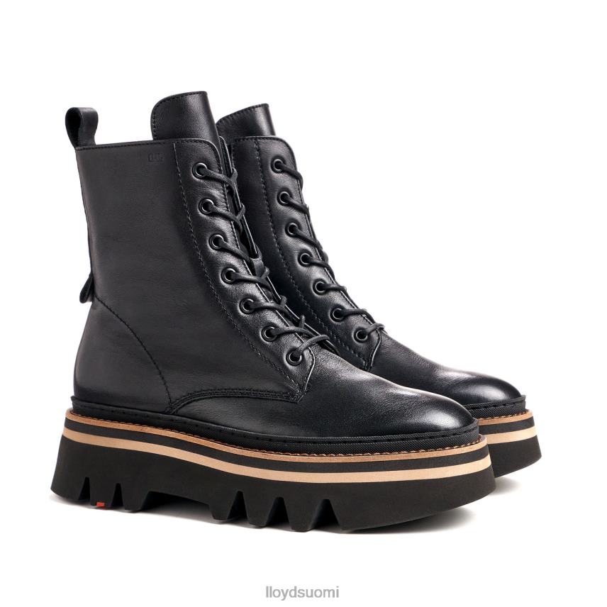 kenkiä LLOYD Kevyt pohjallinen sileä nahkanilkkurit musta naiset 2N8DX915