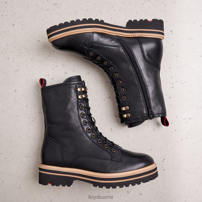 kenkiä LLOYD extrakevyet pohjalliset nahkaiset nilkkurit musta naiset 2N8DX957