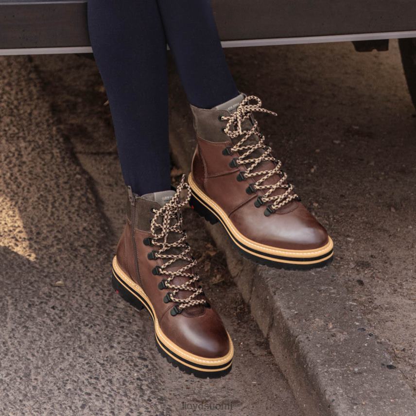 kenkiä LLOYD extrakevyet pohjalliset nahkaiset nilkkurit ruskea naiset 2N8DX1003