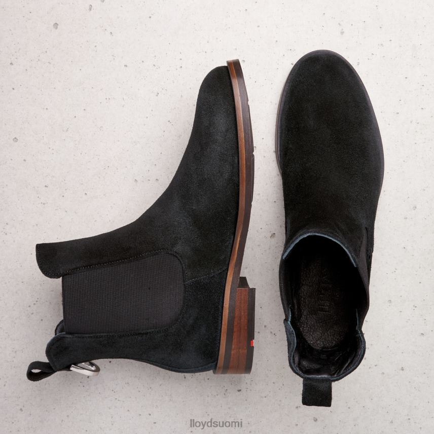 kenkiä LLOYD karkeat nahkaiset nilkkurit musta naiset 2N8DX975