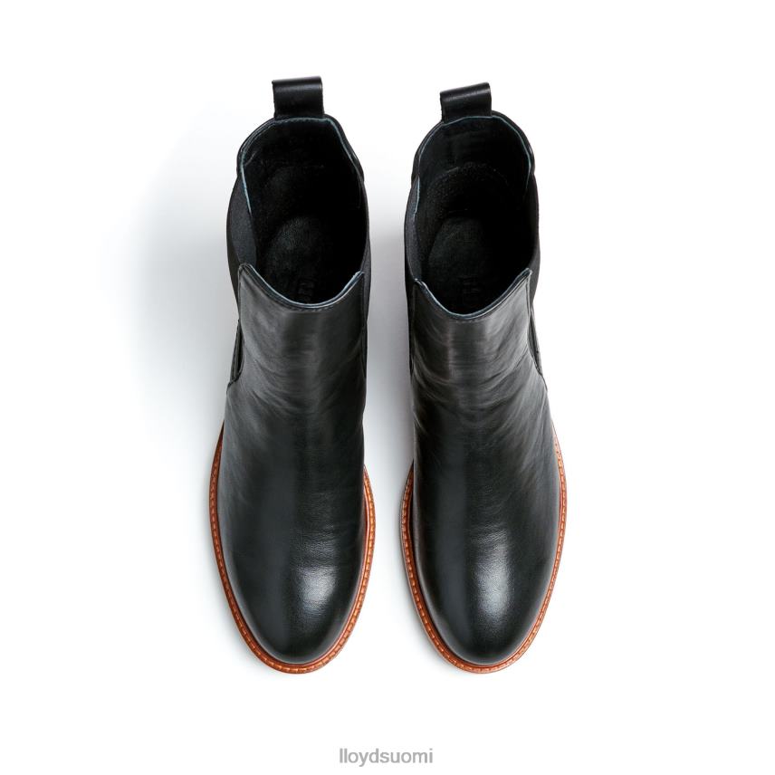 kenkiä LLOYD sileät nahkaiset nilkkurit musta naiset 2N8DX923