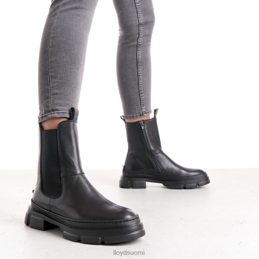 kenkiä LLOYD sileät nahkaiset nilkkurit musta naiset 2N8DX954