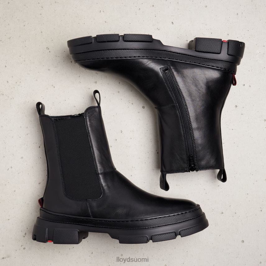 kenkiä LLOYD sileät nahkaiset nilkkurit musta naiset 2N8DX954