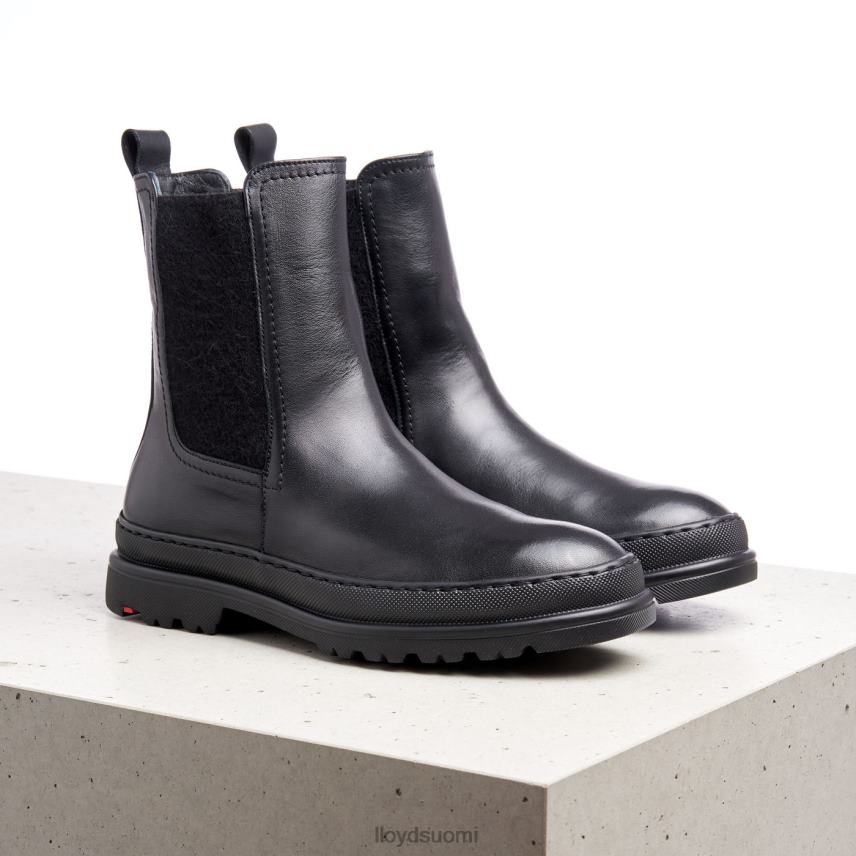 kenkiä LLOYD sileät nahkaiset nilkkurit musta naiset 2N8DX958