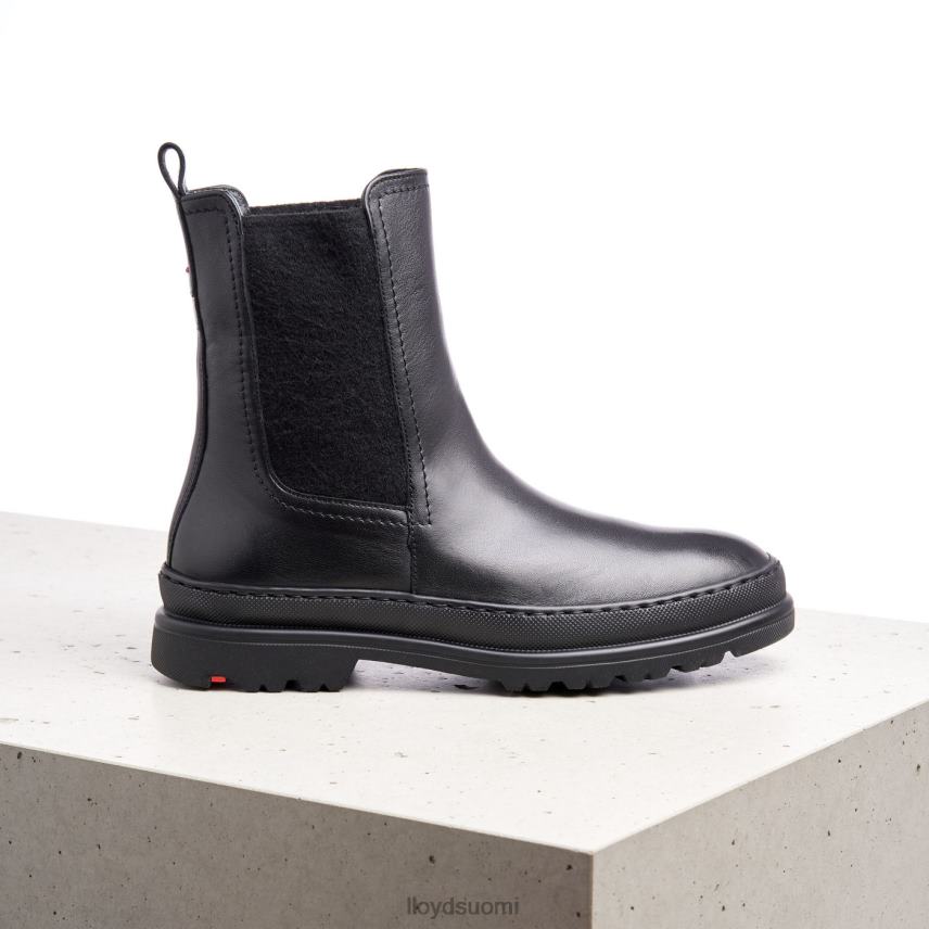 kenkiä LLOYD sileät nahkaiset nilkkurit musta naiset 2N8DX958