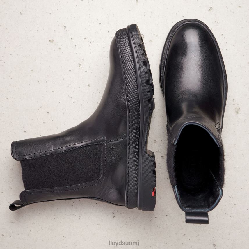 kenkiä LLOYD sileät nahkaiset nilkkurit musta naiset 2N8DX958