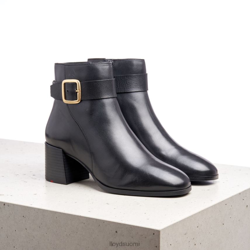 kenkiä LLOYD sileät nahkaiset nilkkurit musta naiset 2N8DX978