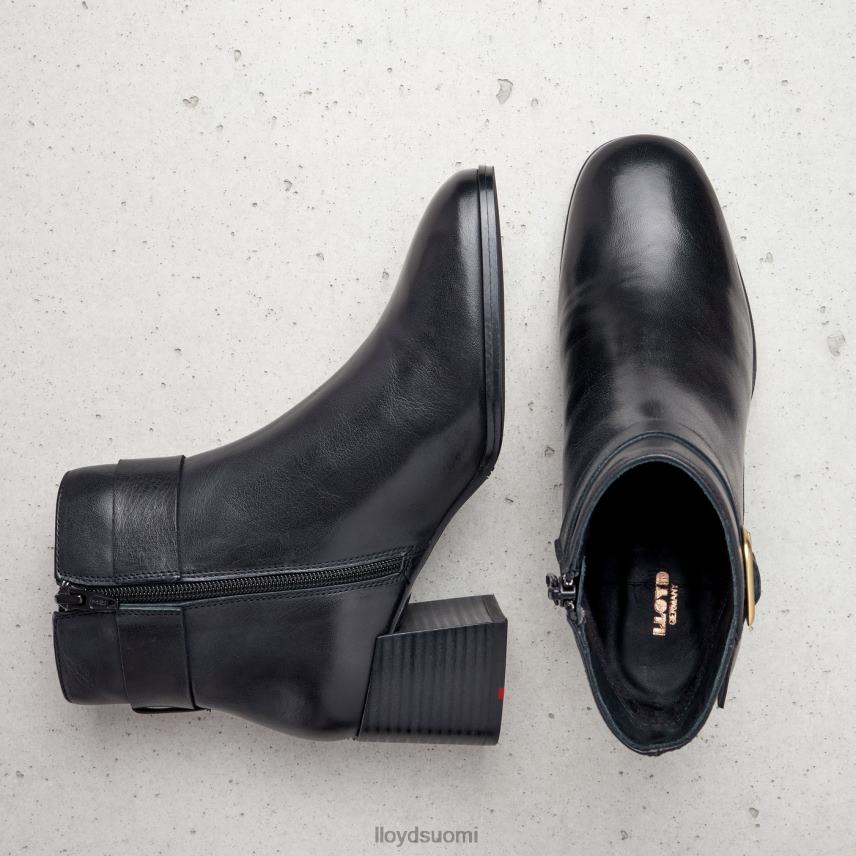 kenkiä LLOYD sileät nahkaiset nilkkurit musta naiset 2N8DX978