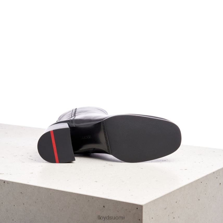 kenkiä LLOYD sileät nahkaiset nilkkurit musta naiset 2N8DX984