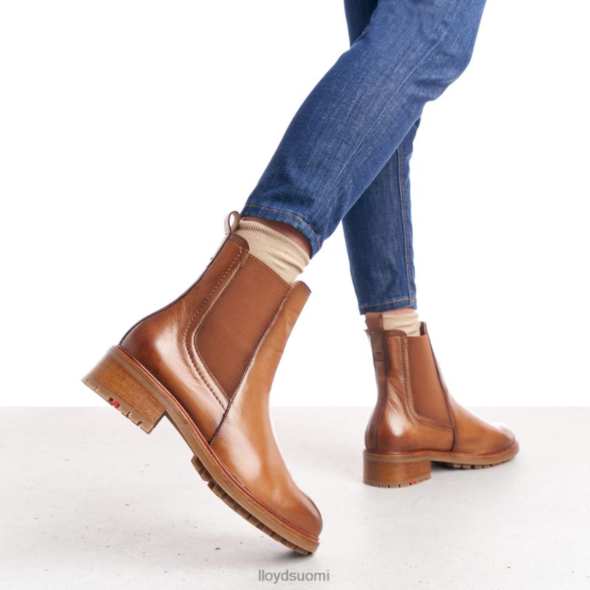 kenkiä LLOYD sileät nahkaiset nilkkurit ruskea naiset 2N8DX964