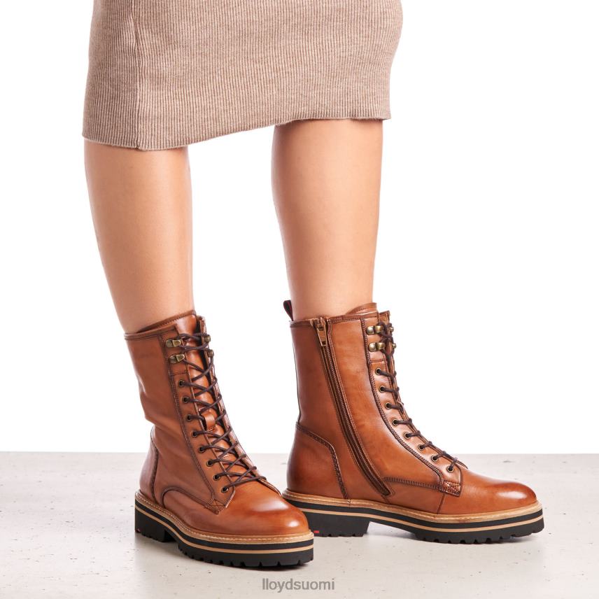 kenkiä LLOYD sileät nahkaiset nilkkurit ruskea naiset 2N8DX970