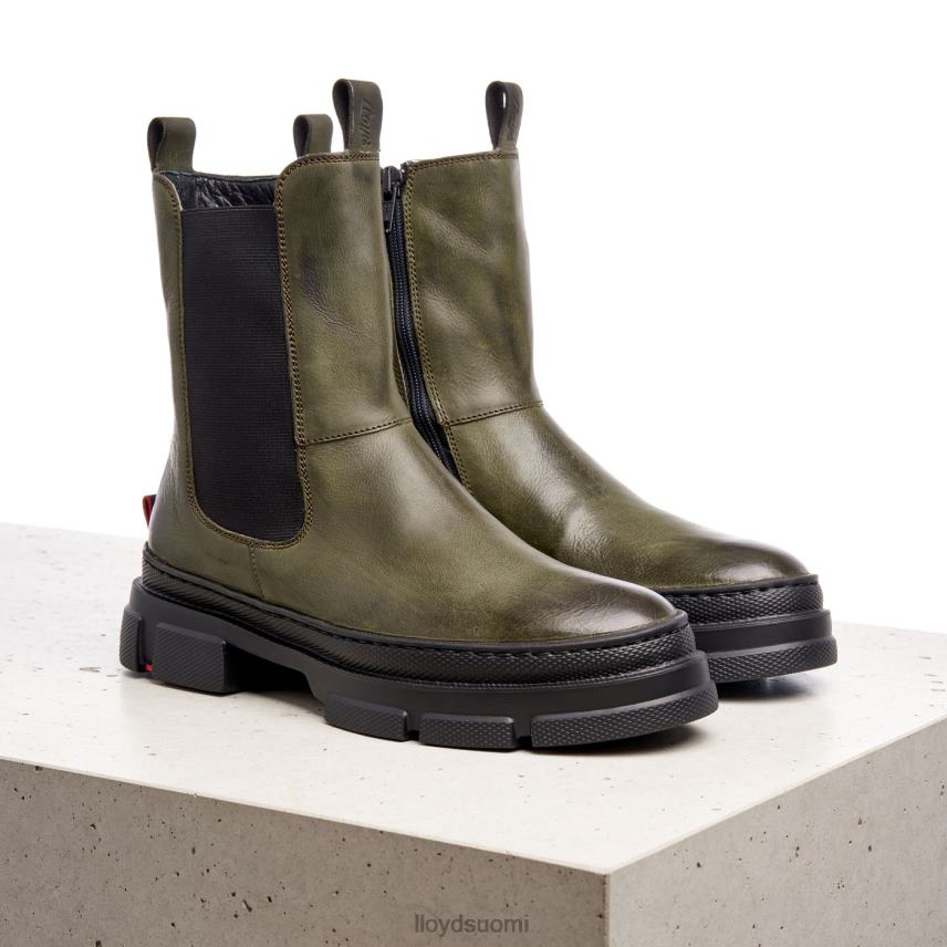 kenkiä LLOYD sileät nahkaiset nilkkurit vihreä naiset 2N8DX930