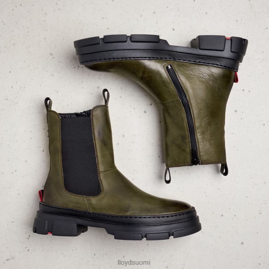 kenkiä LLOYD sileät nahkaiset nilkkurit vihreä naiset 2N8DX930