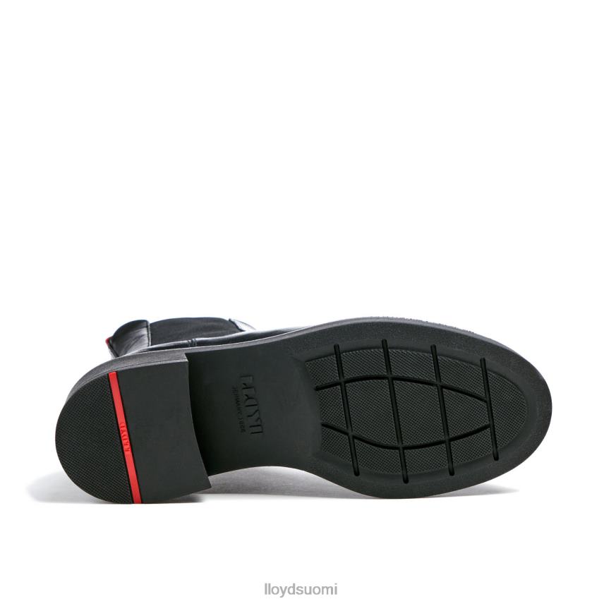 kenkiä LLOYD urheilullinen sileä nahkainen nilkkurit musta naiset 2N8DX892