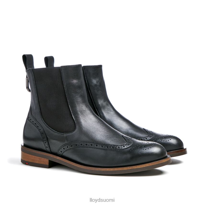 kenkiä LLOYD urheilullinen sileä nahkainen nilkkurit musta naiset 2N8DX904