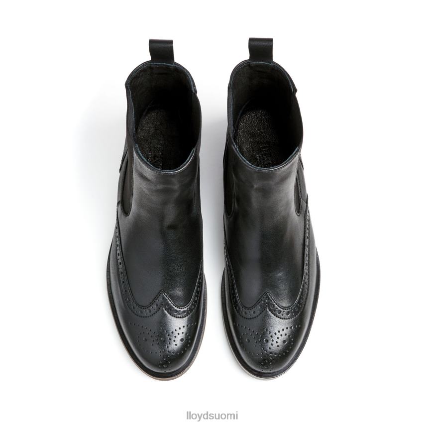 kenkiä LLOYD urheilullinen sileä nahkainen nilkkurit musta naiset 2N8DX904