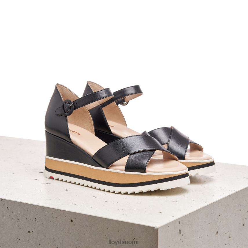 kenkiä LLOYD kiila sandaali musta naiset 2N8DX1208