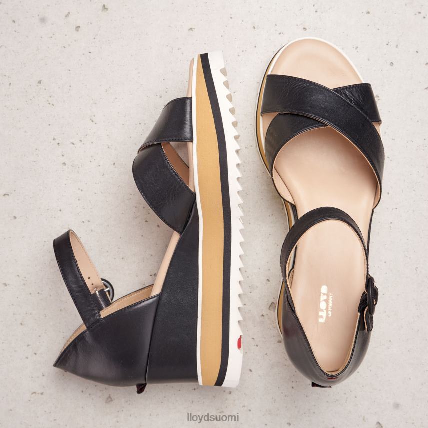 kenkiä LLOYD kiila sandaali musta naiset 2N8DX1208