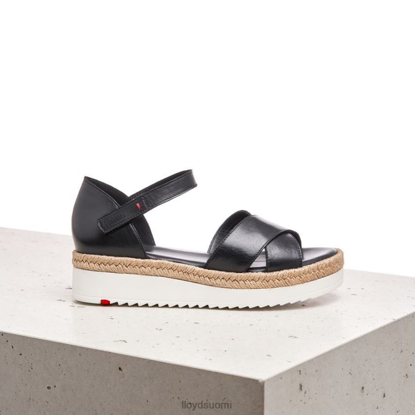kenkiä LLOYD kiila sandaali musta naiset 2N8DX1242
