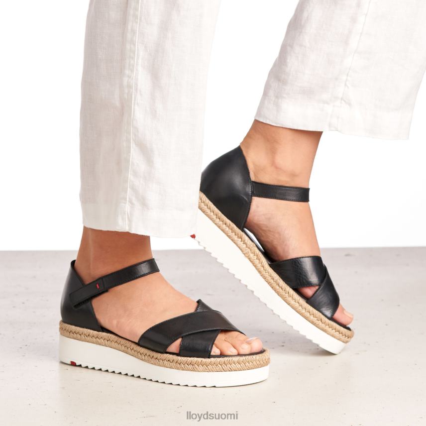 kenkiä LLOYD kiila sandaali musta naiset 2N8DX1242