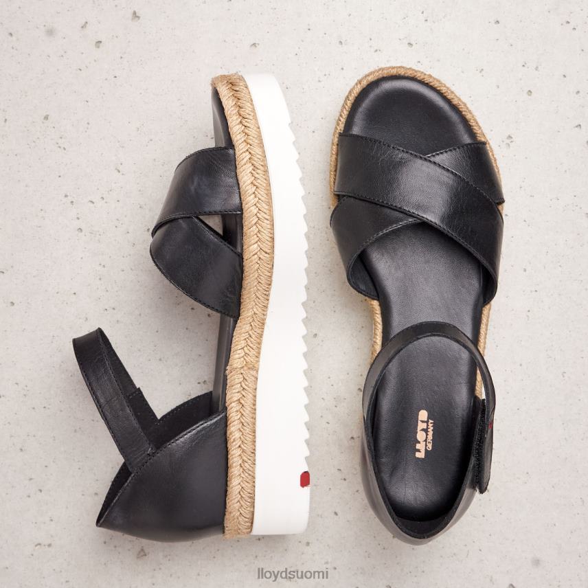 kenkiä LLOYD kiila sandaali musta naiset 2N8DX1242