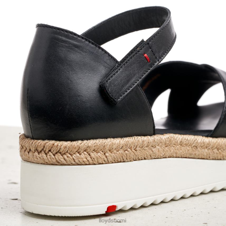 kenkiä LLOYD kiila sandaali musta naiset 2N8DX1242