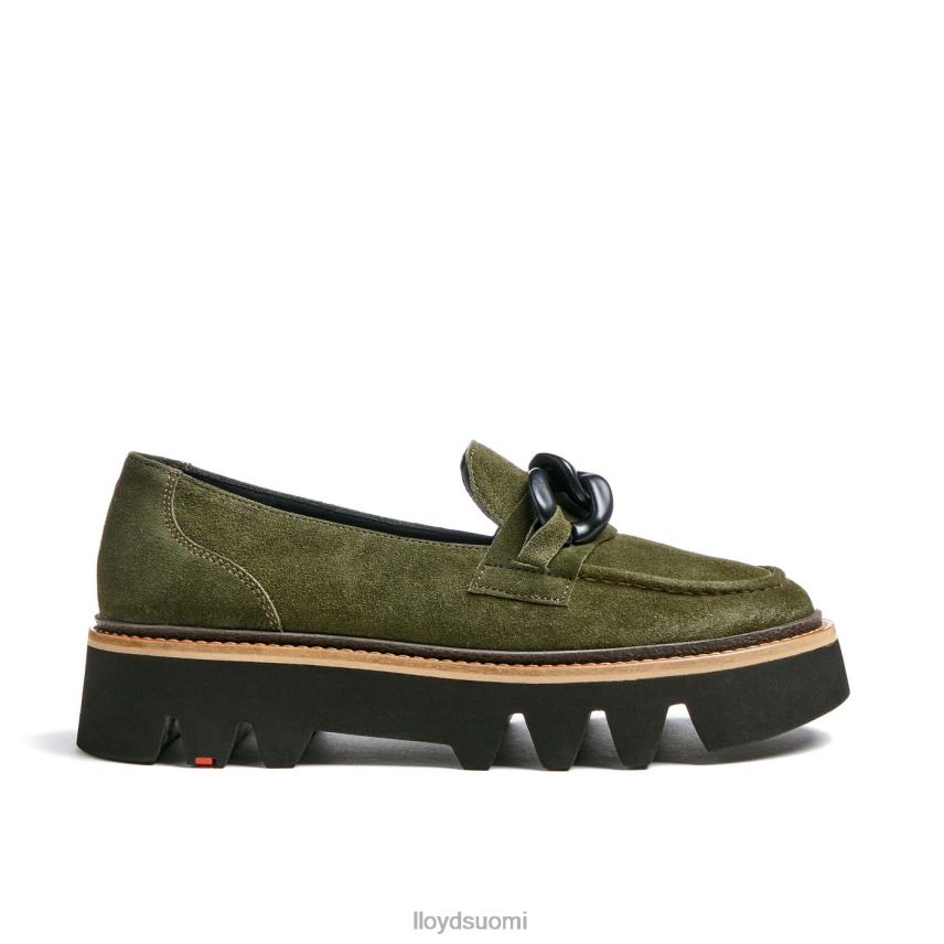 kenkiä LLOYD karkea nahkainen slip-on tohveli vihreä naiset 2N8DX1019