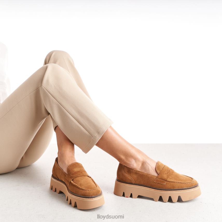 kenkiä LLOYD nahkainen slip-on tohveli ruskea naiset 2N8DX1055